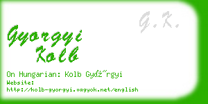 gyorgyi kolb business card